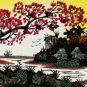 Original Batik Art Painting on Cotton, 'Village Scenery' by Hamidi (150cm x 45cm)