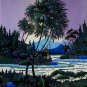 Original Batik Art Painting on Cotton, 'Village Scenery' by Hamidi (75cm X 90cm)