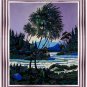 Original Batik Art Painting on Cotton, 'Village Scenery' by Hamidi (75cm X 90cm)