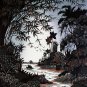 Original Batik Art Painting on Cotton, 'Village Scenery' by Hamidi (75cm x 90cm)