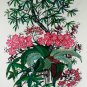 Original Batik Art Painting on Cotton, 'Wild Flowers' by Hamidi (75cm x 90cm)