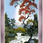 Original Batik Art Painting on Cotton, 'Village Scenery' by Hamidi (45cm x 75cm)
