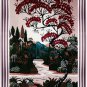 Original Batik Art Painting on Cotton, 'Village Scenery' by Hamidi (45cm x 75cm)