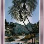 Original Batik Art Painting on Cotton, 'Village Scenery' by Hamidi (45cm X 75cm)