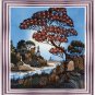 Original Batik Art Painting on Cotton, 'Village Scenery' by Hamidi (45cm x 50cm)