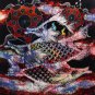 Original Batik Art Painting on Cotton, 'Fish and Longevity' by Agung (50cm x 45cm)