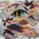 Original Batik Art Painting on Cotton, 'Fish and Longevity' by Agung (45cm x 50cm)