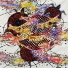 Original Batik Art Painting on Cotton, 'Fish and Longevity' by Agung (50cm x 45cm)