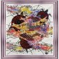 Original Batik Art Painting on Cotton, 'Fish and Longevity' by Agung (50cm x 45cm)