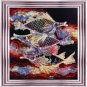 Original Batik Art Painting on Cotton, 'Fish and Prosperity' by Agung (45cm x 50cm)