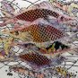 Original Batik Art Painting on Cotton, 'Fish and Prosperity' by Agung (45cm x 50cm)