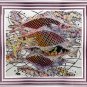 Original Batik Art Painting on Cotton, 'Fish and Prosperity' by Agung (45cm x 50cm)