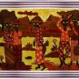 Original Batik Art Painting on Cotton, 'Village Traders' by Agung (75cm x 45cm)