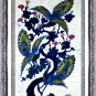 Original Batik Art Painting on Cotton, 'Peacocks on a Tree' by Agung (45cm x 75cm)