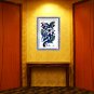 Original Batik Art Painting on Cotton, 'Peacocks on a Tree' by Agung (45cm x 75cm)