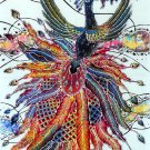 Original Batik Art Painting on Cotton, 'Phoenix' by Agung (45cm x 75cm)