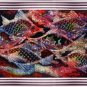 Original Batik Art Painting on Cotton, 'Fish and Prosperity' by Agung (75cm x 45cm)