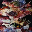 Original Batik Art Painting on Cotton, 'Fish and Longevity' by Agung (45cm x 75cm) Original Batik Art Painting on Cotton, 'Fish and Longevity' by Agung (45cm x 75cm)
