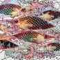 Original Batik Art Painting on Cotton, 'Fish and Prosperity' by Agung (75cm x 45cm)