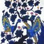 Original Batik Art Painting on Cotton, 'Peacocks on a Tree' by Agung (75cm x 90cm)