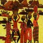 Original Batik Art Painting on Cotton, 'Fruit Sellers' by Agung (75cm x 90cm)