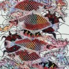 Original Batik Art Painting on Cotton, 'Fish and Longevity' by Agung (75cm x 90cm)
