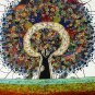 Original Batik Art Painting on Cotton, 'Tree of Life' by Agung (75cm x 90cm)
