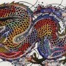 Original Batik Art Painting on Cotton, 'Warrior Dragon' by Agung (150cm x 45cm)