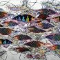 Original Batik Art Painting on Cotton, 'Fish and Longevity' by Agung (150cm x 90cm)