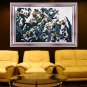 Original Batik Art Painting on Cotton, 'Peacocks on a Tree' by Agung (150cm x 90cm)