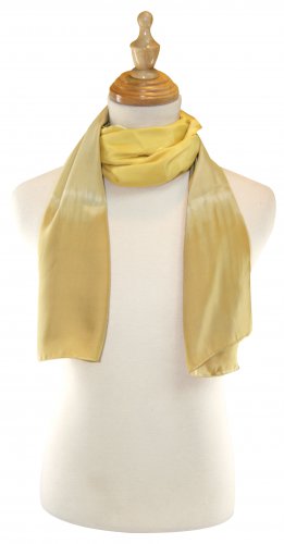 Eco-Friendly Two-Tone Satin Silk Shawl in Green & Yellow