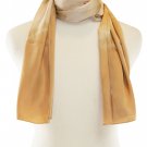 Eco-Friendly Two-Tone Satin Silk Shawl in Brown & Caramel