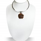 Handmade Natural Sea Shell Pendant with Stainless Steel Choker Handmade Natural Sea Shell Pendant with Stainless Steel Choker