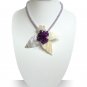 Handmade Natural Sea Shell Pendant with Pearl Necklace