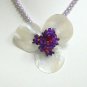 Handmade Natural Sea Shell Pendant with Pearl Necklace