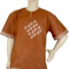 Eco-friendly Natural Dyed Batik Short Sleeves Shirt