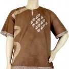 Eco-friendly Natural Dyed Batik Short Sleeves Shirt