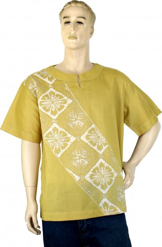 Eco-friendly Natural Dyed Batik Short Sleeves Shirt