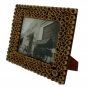 Hand-crafted Natural Bamboo Dot Picture Frame Two-ways (6"×8" or 8"x6") With Stand