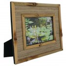 Hand-crafted Natural Bamboo Mendong Picture Frame Two-ways (4"×6" or 6"x4") With Stand