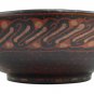 Hand-crafted Wooden Bowl with Batik Motives (17cm Diameter)