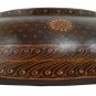 Hand-crafted Wooden Bowl with Batik Motives (21cm Diameter)
