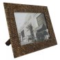 Hand-crafted Natural Woven Bamboo Picture Frame Two-ways (6"x8" or 8"x6") with Stand