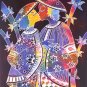 Original Batik Art Painting on Cotton, 'Kissing Couple' by Zabid (45cm x 75cm)