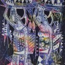 Original Batik Art Painting on Cotton, 'Ladies Carrying Basket of Fish' by Zabid (45cm x 75cm) Original Batik Art Painting on Cotton, 'Ladies Carrying Basket of Fish' by Zabid (45cm x 75cm)