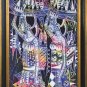 Original Batik Art Painting on Cotton, 'Ladies Carrying Basket of Fish' by Zabid (45cm x 75cm)