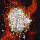 Original Batik Art Painting on Cotton Fabric, 'Abstract' Special Edition By Alim (75cm X 90cm)