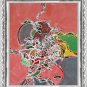Original Batik Art Painting on Cotton Fabric, 'Abstract' Special Edition By Musa (45cm X 50cm)