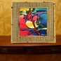 Original Batik Art Painting on Cotton Fabric, 'Abstract' By Malek (30cm X 30cm)