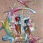 Original Batik Art Painting on Cotton Fabric, 'Mask' Special Edition By Alim (75cm X 90cm)